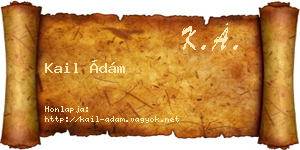 Kail Ádám névjegykártya